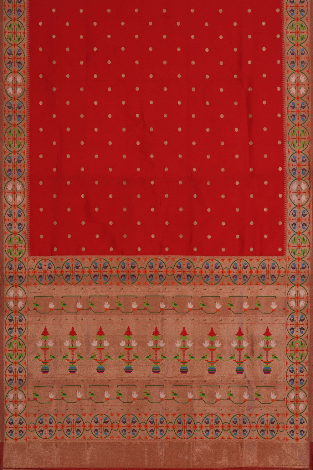 Image of Paithani A Beautiful Red Saree